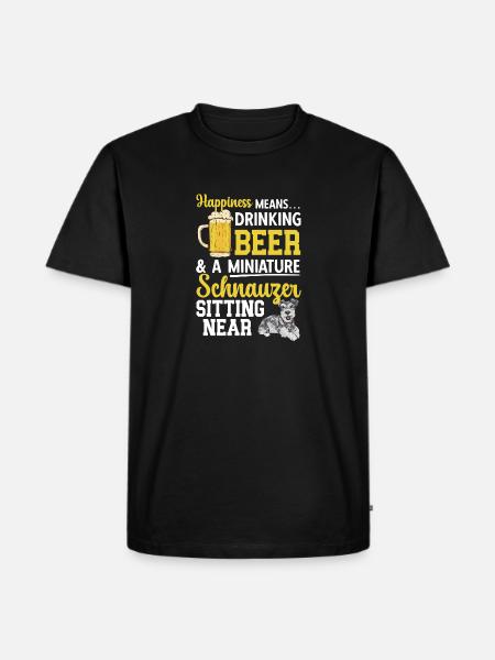 Miniature Schnauzer Dog Schnauzer - Men's Premium Organic T-Shirt - black
