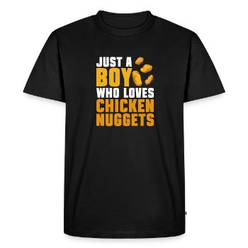Chicken Nugget Lover Chicken Nuggets - Men's Premium Organic T-Shirt - black - Front - Nico (187cm)