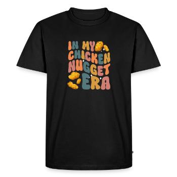 Chicken Nugget Lover Chicken Nuggets - Men's Premium Organic T-Shirt - black - Front - Nico (187cm)