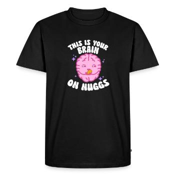 Chicken Nugget Lover Chicken Nuggets - Men's Premium Organic T-Shirt - black - Front - Nico (187cm)