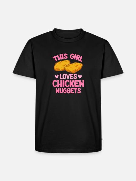 Chicken Nugget Lover Chicken Nuggets - Men's Premium Organic T-Shirt - black