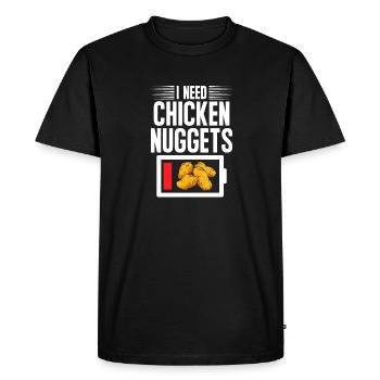 Chicken Nugget Lover Chicken Nuggets - Men's Premium Organic T-Shirt - black - Front - Nico (187cm)