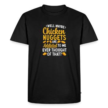 Nuggets de poulet Nuggets de poulet - T-shirt Premium bio Homme - noir - Devant - Nico (187cm)