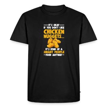 Chicken Nugget Lover Chicken Nuggets - Men's Premium Organic T-Shirt - black - Front - Nico (187cm)