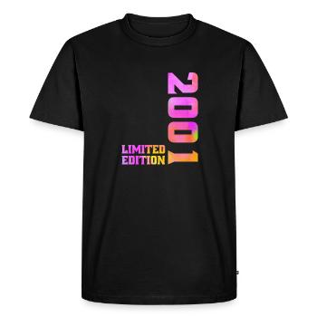 Limited Edition 2001 Anniversary Gift 2001 - Men's Premium Organic T-Shirt - black - Front - Nico (187cm)