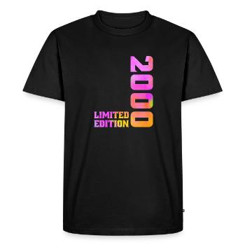 Limited Edition 2000 Anniversary Gift 2000 - Men's Premium Organic T-Shirt - black - Front - Nico (187cm)