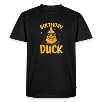 Canard en caoutchouc Canard en caoutchouc - T-shirt Premium bio Homme - noir - Devant - Nico (187cm)