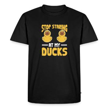 Canard en caoutchouc Canard en caoutchouc - T-shirt Premium bio Homme - noir - Devant - Nico (187cm)