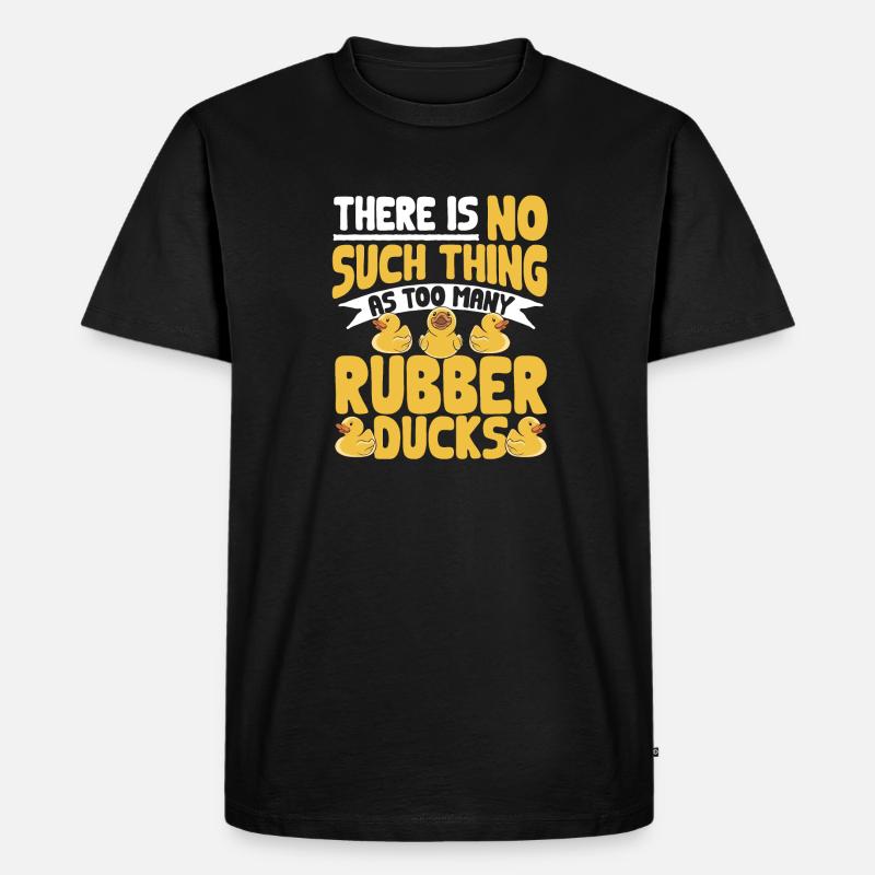 Quietscheentchen Quietscheente Gummiente - Männer Premium Bio T-Shirt - Schwarz