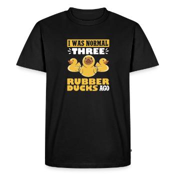 Canard en caoutchouc Canard en caoutchouc - T-shirt Premium bio Homme - noir - Devant - Nico (187cm)