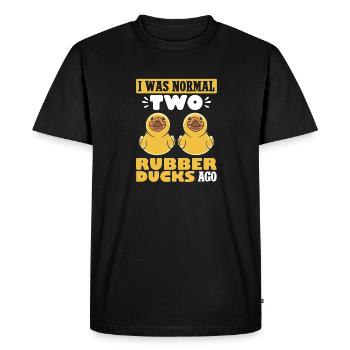 Canard en caoutchouc Canard en caoutchouc - T-shirt Premium bio Homme - noir - Devant - Nico (187cm)