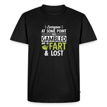 fart farting farting farting - Men's Premium Organic T-Shirt - black - Front - Nico (187cm)