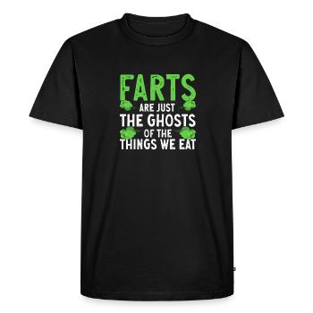 fart farting farting farting - Men's Premium Organic T-Shirt - black - Front - Nico (187cm)