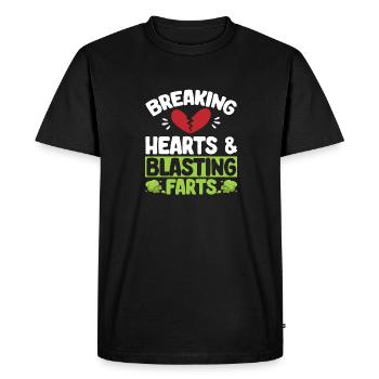 fart farting farting farting - Men's Premium Organic T-Shirt - black - Front - Nico (187cm)