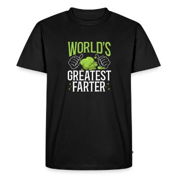 fart farting farting farting - Men's Premium Organic T-Shirt - black - Front - Nico (187cm)