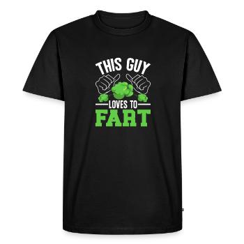 fart farting farting farting - Men's Premium Organic T-Shirt - black - Front - Nico (187cm)