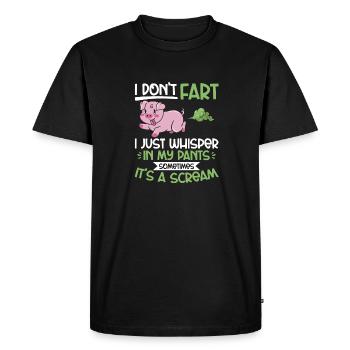 fart farting farting farting - Men's Premium Organic T-Shirt - black - Front - Nico (187cm)