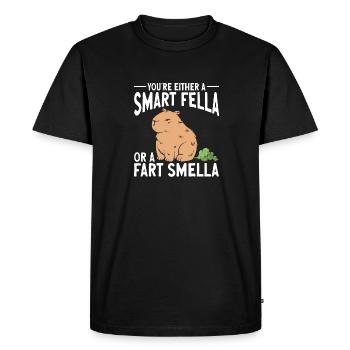 fart farting farting farting - Men's Premium Organic T-Shirt - black - Front - Nico (187cm)