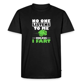 fart farting farting farting - Men's Premium Organic T-Shirt - black - Front - Nico (187cm)