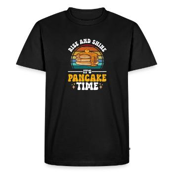 Crêpes Petit-déjeuner Crêpes - T-shirt Premium bio Homme - noir - Devant - Nico (187cm)