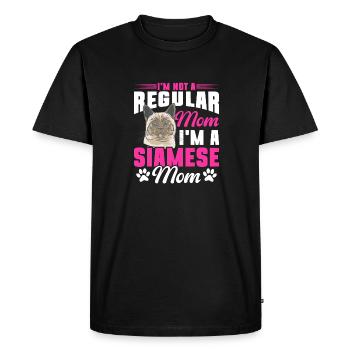 Chat siamois Chat siamois - T-shirt Premium bio Homme - noir - Devant - Nico (187cm)