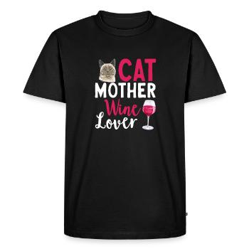 Chat siamois Chat siamois - T-shirt Premium bio Homme - noir - Devant - Nico (187cm)