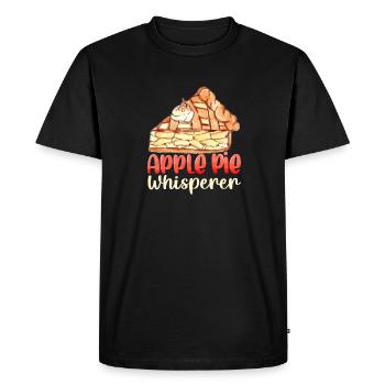 Tarte aux pommes murmure Thanksgiving amant de la tarte aux pommes - T-shirt Premium bio Homme - noir - Devant - Nico (187cm)