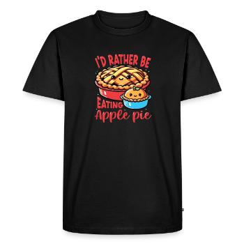 Je préférerais manger de la tarte aux pommes pour Thanksgiving - T-shirt Premium bio Homme - noir - Devant - Nico (187cm)