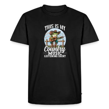Amateur de musique country, c’est ma musique country - T-shirt Premium bio Homme - noir - Devant - Nico (187cm)