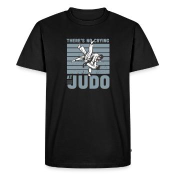 Judo pas de pleurs au judo judoka drôle et martial - T-shirt Premium bio Homme - noir - Devant - Nico (187cm)