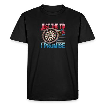Juste le conseil drôle Joueur de fléchettes et lancer de fléchettes - T-shirt Premium bio Homme - noir - Devant - Nico (187cm)