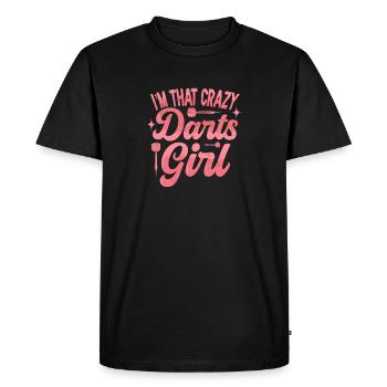 Fléchettes jouant fille lancer cible fléchettes folles - T-shirt Premium bio Homme - noir - Devant - Nico (187cm)