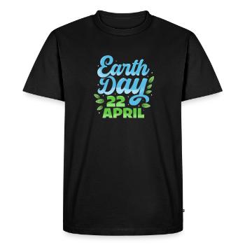 Jour de la Terre 22 avril Journée de l’environnement Protégez le - T-shirt Premium bio Homme - noir - Devant - Nico (187cm)