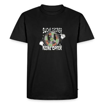 Dartboard - Look for opponents, no victims - Men's Premium Organic T-Shirt - black - Front - Nico (187cm)