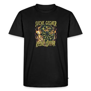 Dartboard - Look for opponents, no victims - Men's Premium Organic T-Shirt - black - Front - Nico (187cm)