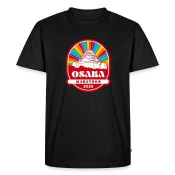 Osaka - Marathon - 2025 - Men's Premium Organic T-Shirt - black - Front - Nico (187cm)