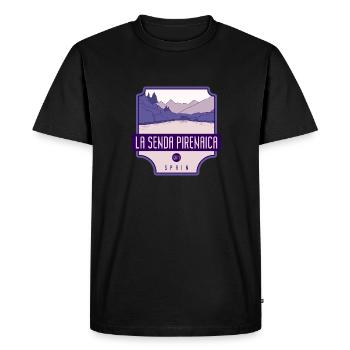 TLa Senda Pirenaica - GR 11, Espagne - T-shirt Premium bio Homme - noir - Devant - Nico (187cm)
