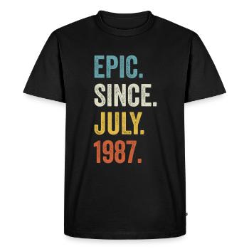 35 Years Old Epic Since July 1987 35th Birthday - Men's Premium Organic T-Shirt - black - Front - Nico (187cm)