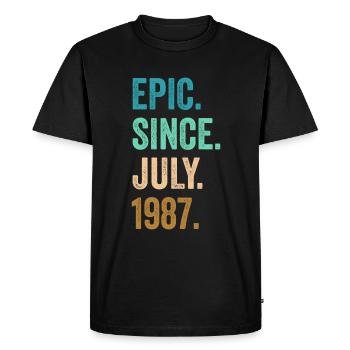35 Years Old Epic Since July 1987 35th Birthday - Men's Premium Organic T-Shirt - black - Front - Nico (187cm)