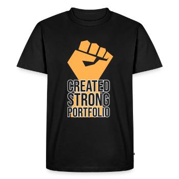 Création d’un portefeuille solide - T-shirt Premium bio Homme - noir - Devant - Nico (187cm)