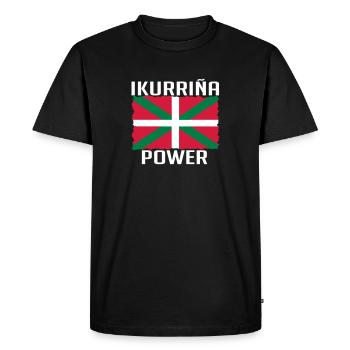 Drapeau Basque Ikurrina power - T-shirt Premium bio Homme - noir - Devant - Nico (187cm)