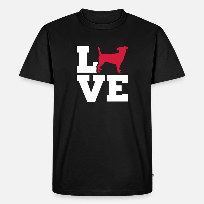 Jack Russell - Männer Premium Bio T-Shirt - Schwarz