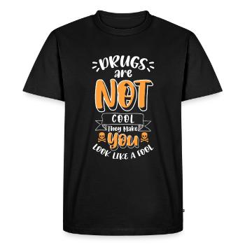 Tabac de marijuana sobre sans drogue - T-shirt Premium bio Homme - noir - Devant - Nico (187cm)