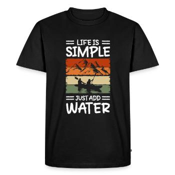 Club d’aviron de sports nautiques - T-shirt Premium bio Homme - noir - Devant - Nico (187cm)