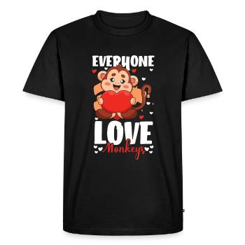 Banane colorée enfants - T-shirt Premium bio Homme - noir - Devant - Nico (187cm)