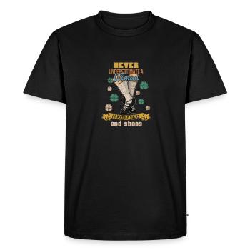 Irish Dance Girls Irlande Dancing Leprechaun - T-shirt Premium bio Homme - noir - Devant - Nico (187cm)