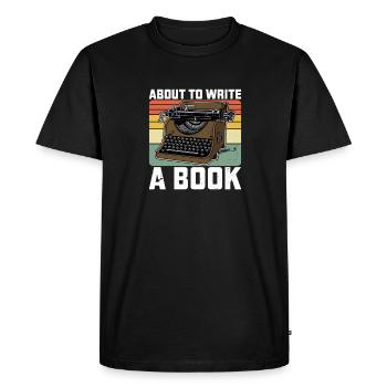 Machine à écrire Livres de littérature pour machines à écrire - T-shirt Premium bio Homme - noir - Devant - Nico (187cm)