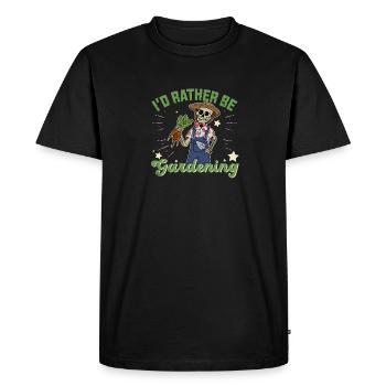 Hobby Gardener Garden Fleurs Squelette effrayant - T-shirt Premium bio Homme - noir - Devant - Nico (187cm)