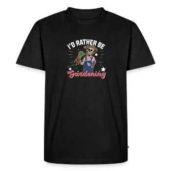 Hobby Gardener Garden Fleurs Squelette effrayant - T-shirt Premium bio Homme - noir - Devant - Nico (187cm)