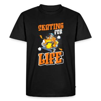 Comic Cartoon Nerd - Men's Premium Organic T-Shirt - black - Front - Nico (187cm)